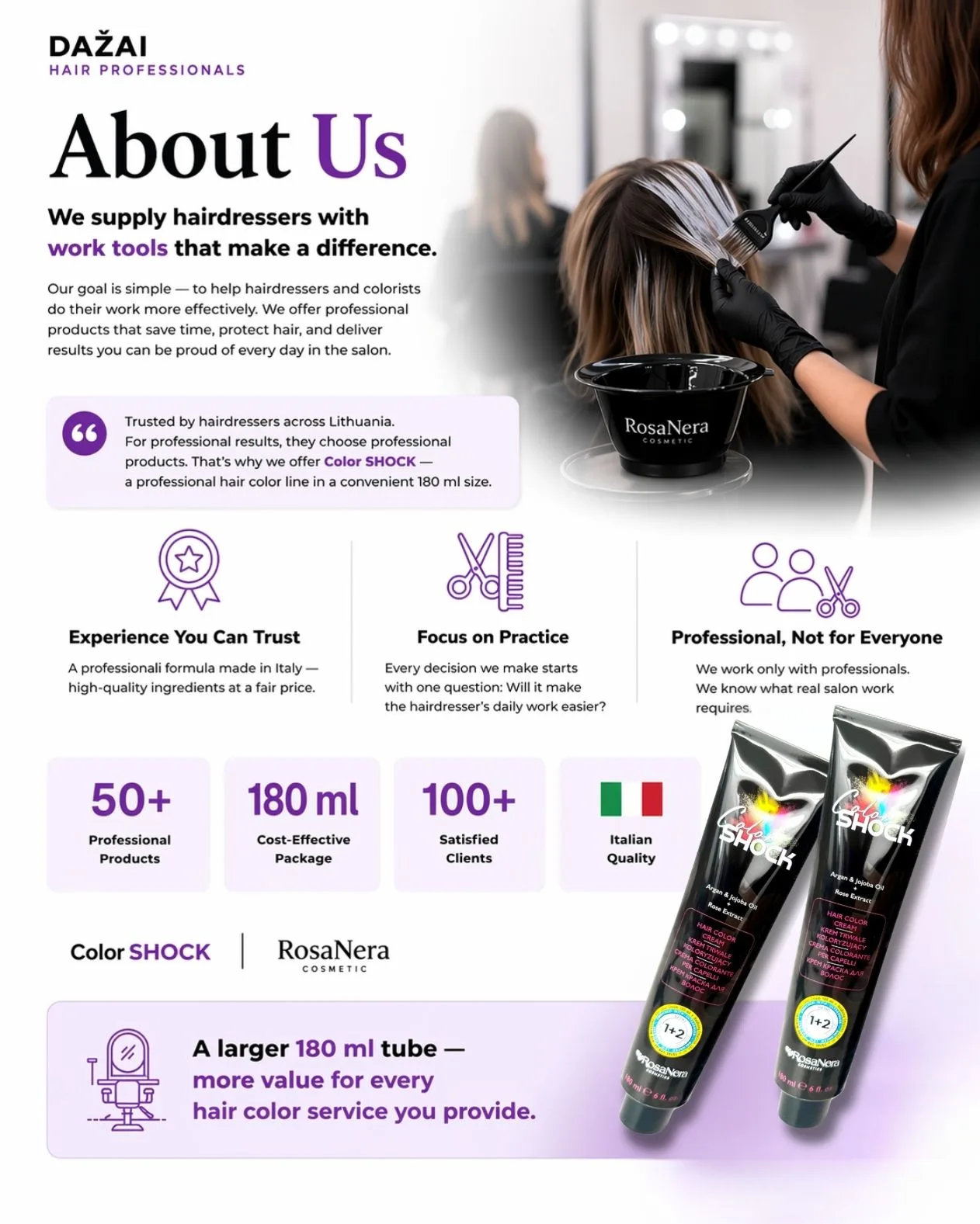 Professional hair dye salon — Dažai Kirpėjams team
