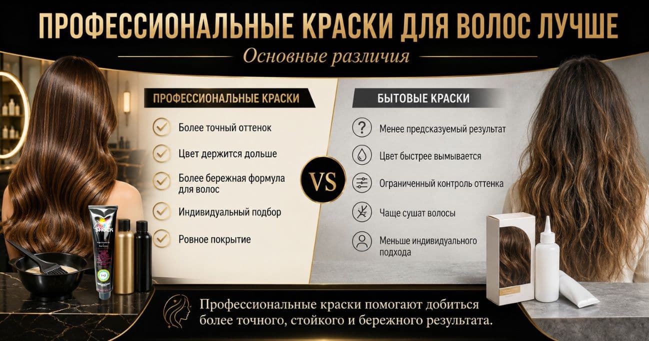 Почему профессиональная краска для волос лучше бытовой