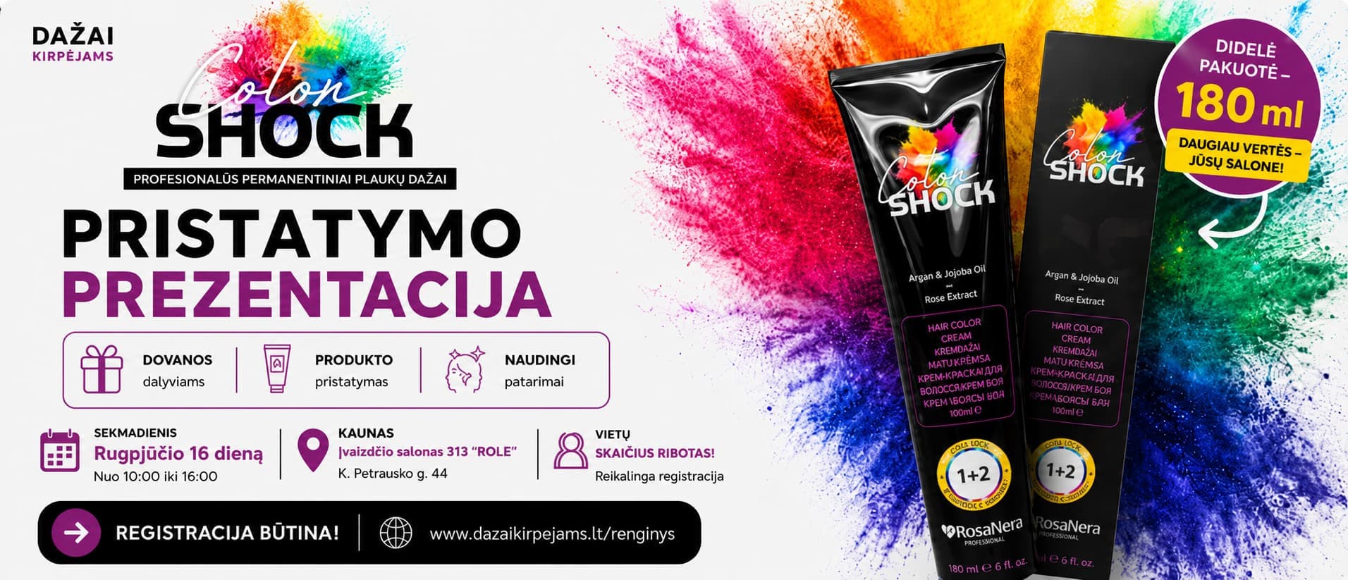 NAUJA DATA. Color Shock dažų prezentacija — Džiuljeta Vėbrė