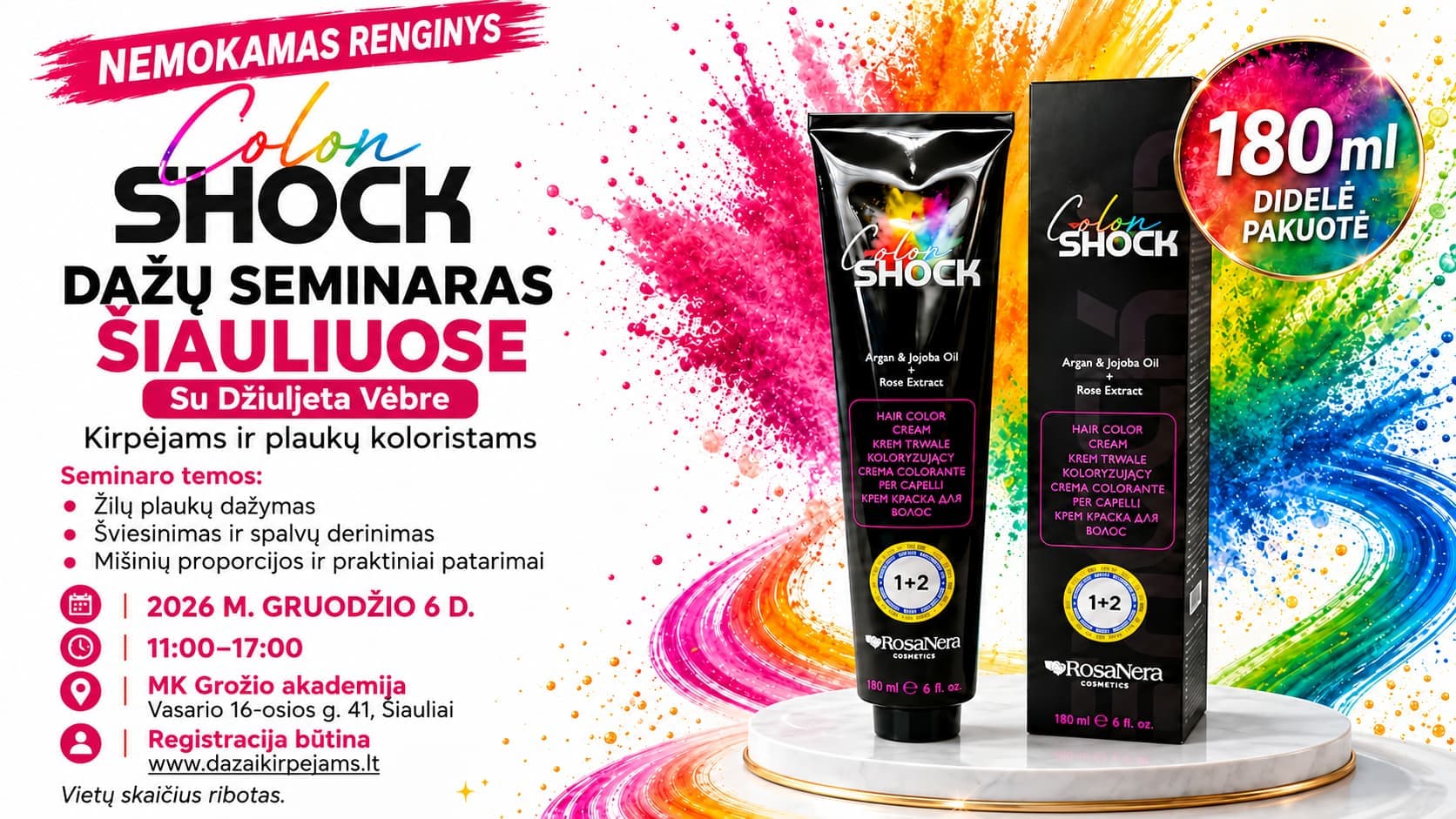 Color SHOCK dažų seminaras Šiauliuose su DŽIULJETA VĖBRE — Džiuljeta Vėbrė