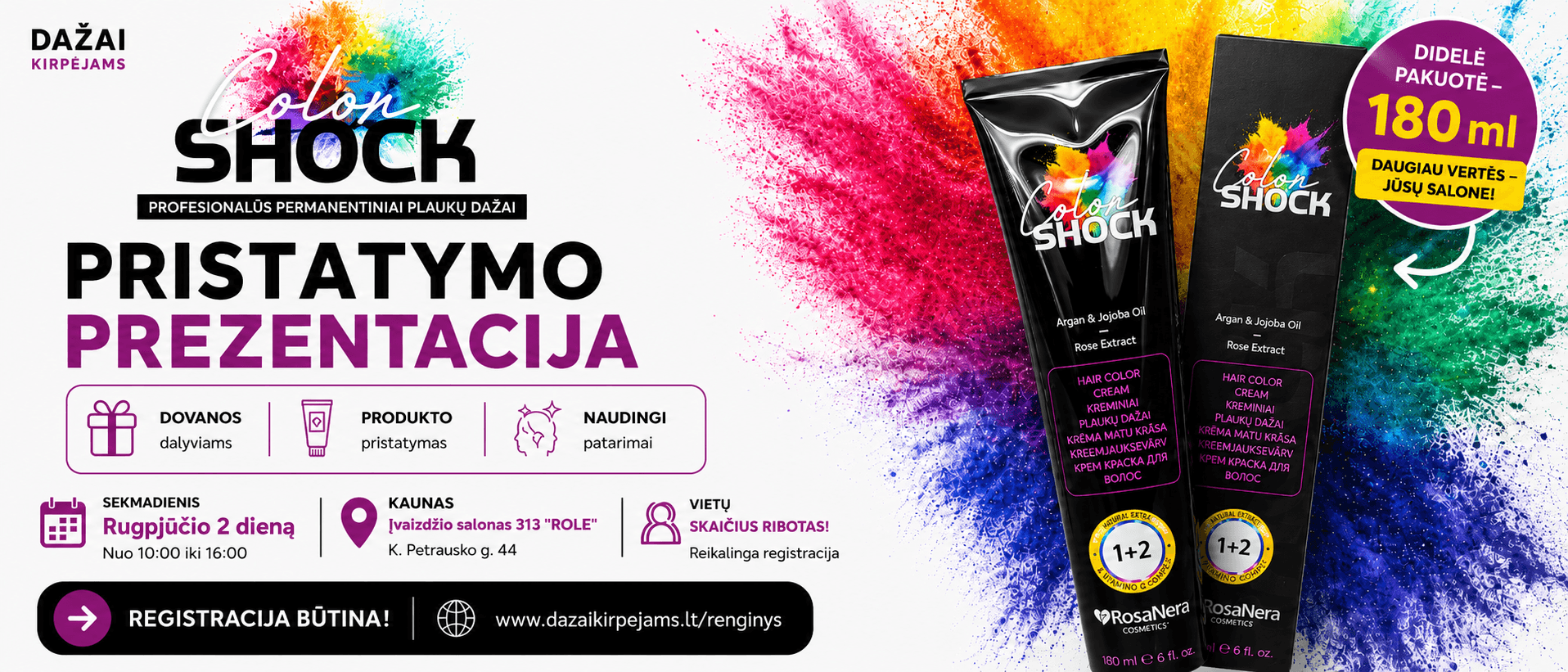 Color SHOCK dažų prezentacija Kaune su DŽIULJETA VĖBRE — Džiuljeta Vėbrė