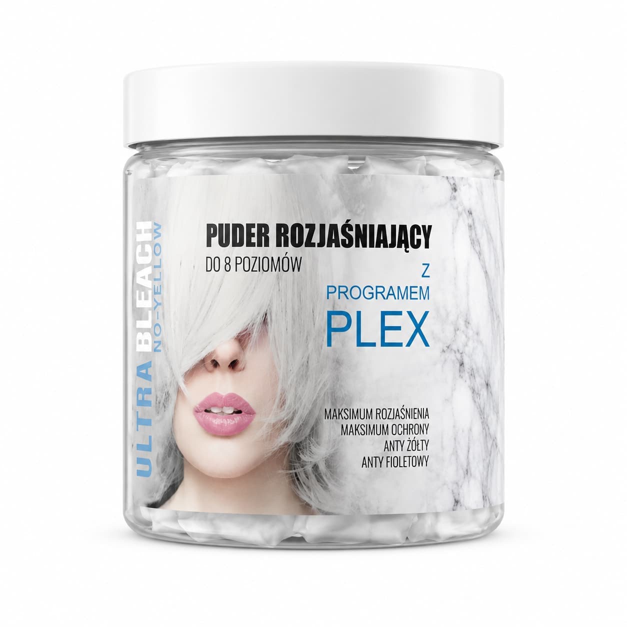 Ultra Bleach No-Yellow PLEX – Profesionalūs plaukų šviesinimo milteliai 500 g