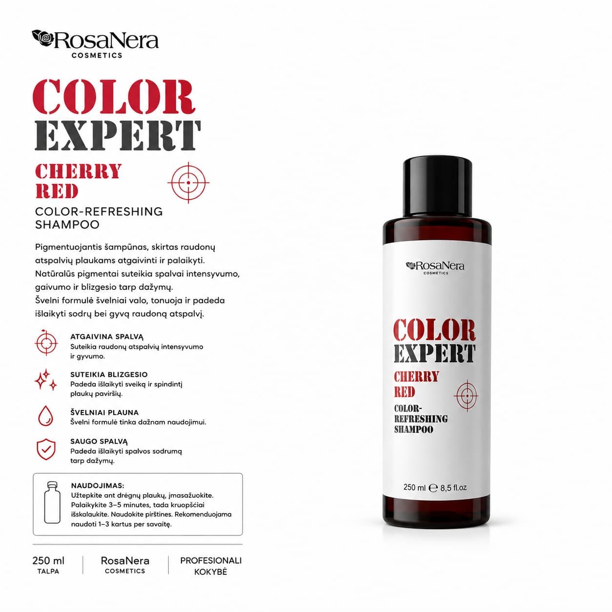 Tonning Shampoo CHERRY RED 250ml — 2