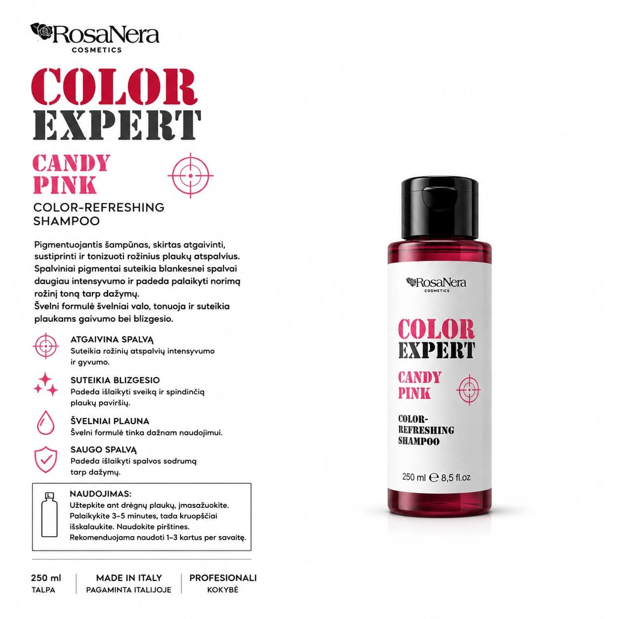 Tonning Shampoo CANDY PINK 250ml — 2